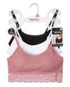 3-Pack Women's Seamless Lace-Bottom-Edge Tag-Free Wireless Bras