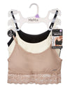 3-Pack Women's Seamless Lace-Bottom-Edge Tag-Free Wireless Bras