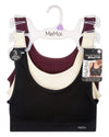 3-Pack Women's Seamless Pin-Rib Pullover Tag-Free Wireless Bras