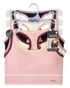3-Pack Women's Seamless Contrast-Trim Racerback Tag-Free Wireless Bras