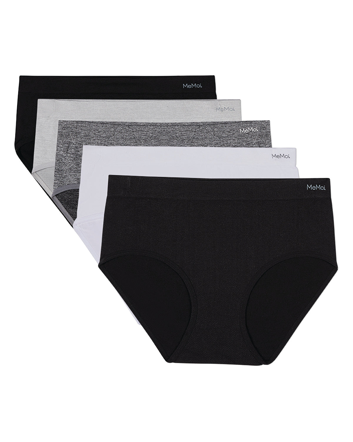5 Pair Women's Seamless Solid-Color Tag-Free Brief Panties