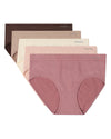 5 Pair Women's Seamless Solid-Color Tag-Free Brief Panties