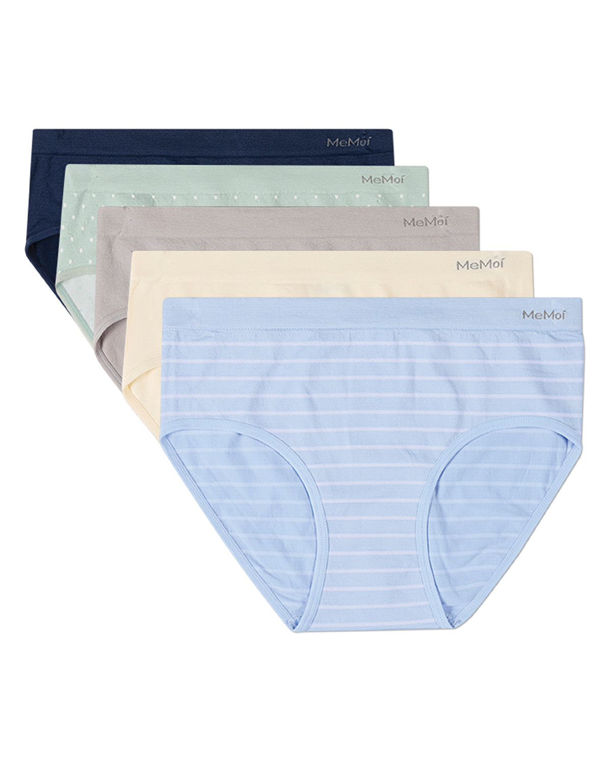 5 Pair Women's Seamless Solid-Color Tag-Free Brief Panties