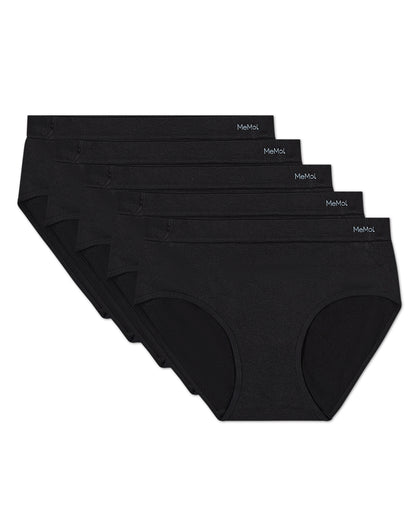5 Pair Women's Seamless Solid-Color Tag-Free Brief Panties