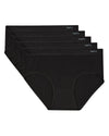 5 Pair Women's Seamless Pin-Rib Tag-Free Full-Coverage Brief Panties