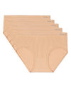 5 Pair Women's Seamless Pin-Rib Tag-Free Full-Coverage Brief Panties