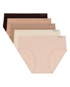 5 Pair Women's Seamless Ribbed No-Show Tag-Free Briefs