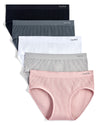 5 Pair Women's Seamless Ribbed No-Show Tag-Free Briefs