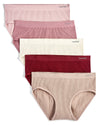 5 Pair Women's Seamless Ribbed No-Show Tag-Free Briefs