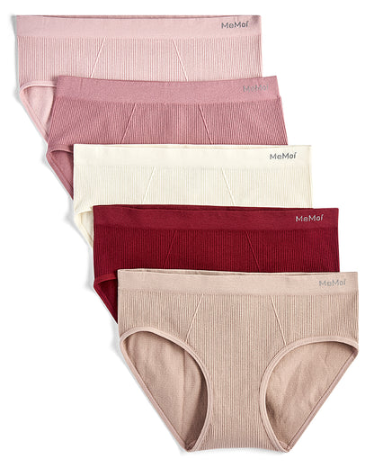 5 Pair Women's Seamless Ribbed No-Show Tag-Free Briefs