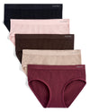 5 Pair Women's Seamless Ribbed No-Show Tag-Free Briefs