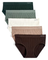 5 Pair Women's Seamless Ribbed No-Show Tag-Free Briefs
