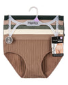 5 Pair Women's Seamless Wide-Rib Full-Coverage Tag-Free Briefs
