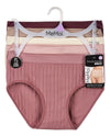 5 Pair Women's Seamless Wide-Rib Full-Coverage Tag-Free Briefs