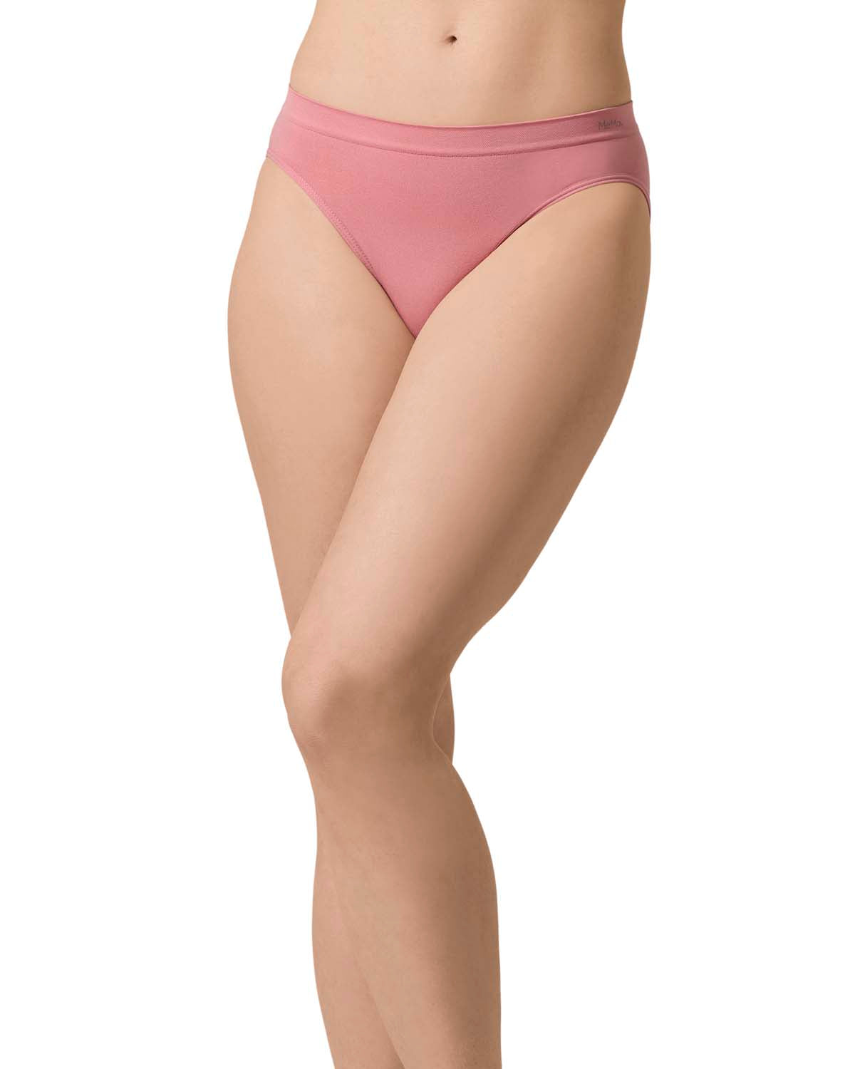 5 Pair Women's Seamless Tag-Free Bikini Panties - Stripes, Solids, Heathers