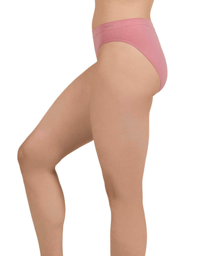 5 Pair Women's Seamless Tag-Free Bikini Panties - Stripes, Solids, Heathers