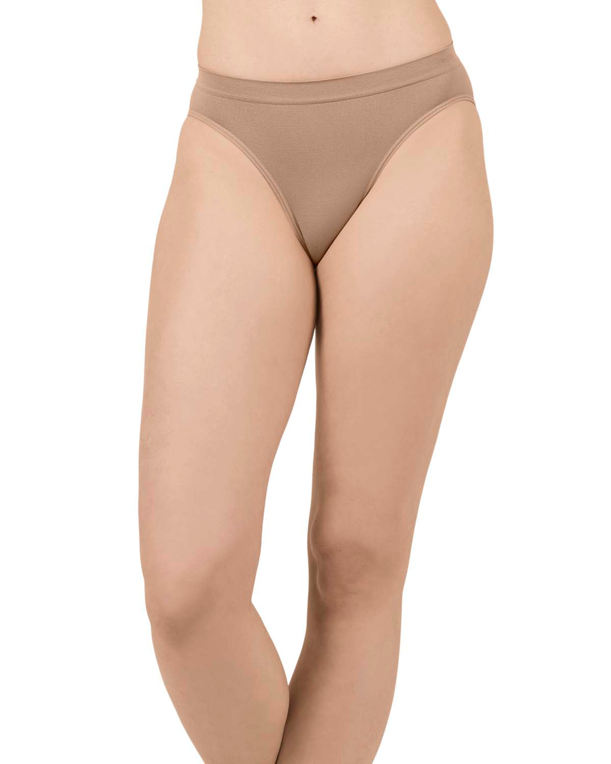 5 Pair Women's Seamless Tag-Free Bikini Panties - Stripes, Solids, Heathers