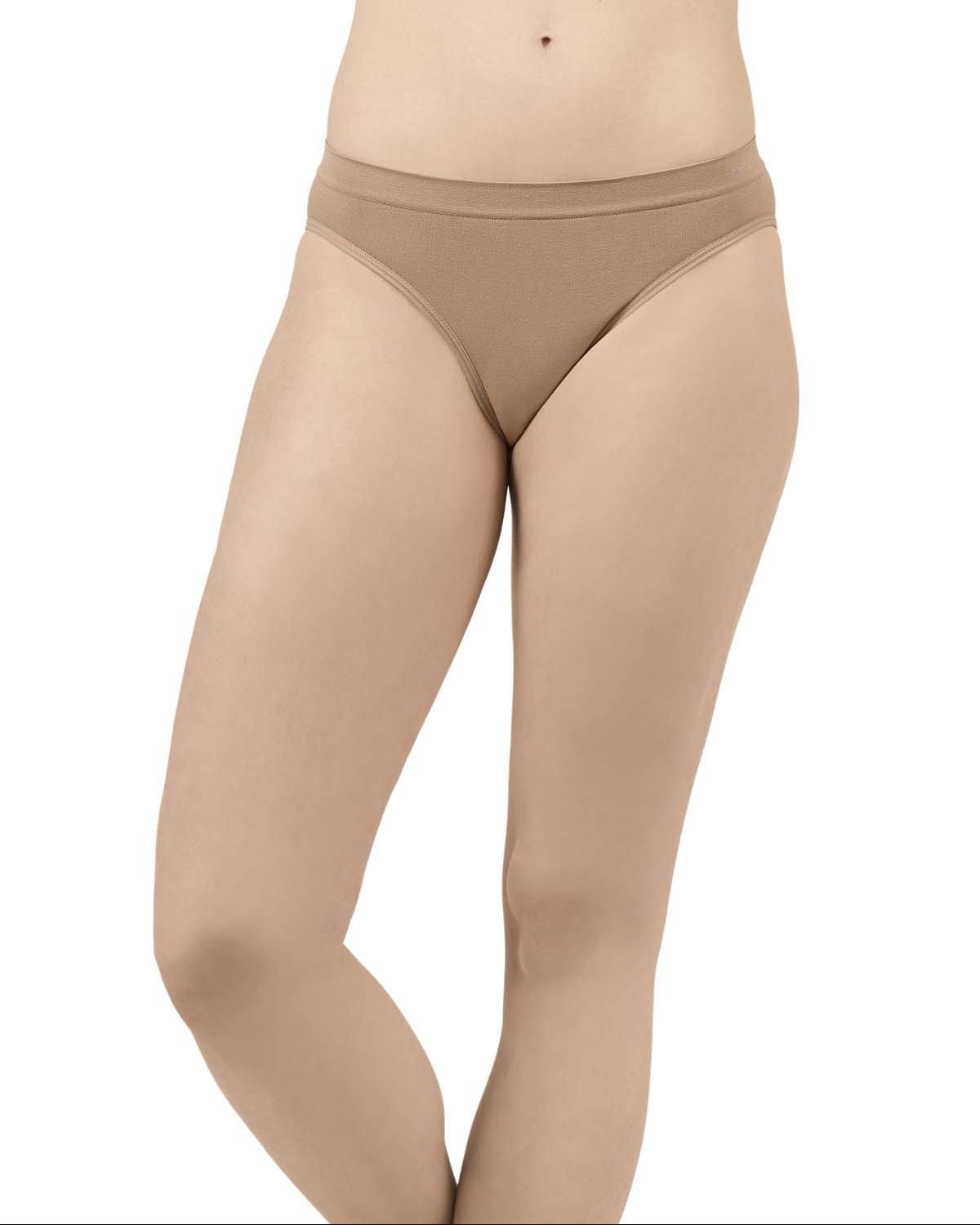 5 Pair Women's Seamless Tag-Free Bikini Panties - Stripes, Solids, Heathers