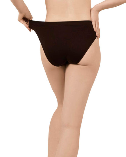 5 Pair Women's Seamless Tag-Free Bikini Panties - Stripes, Solids, Heathers