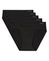 5 Pair Women's Seamless Tag-Free Bikini Panties - Stripes, Solids, Heathers