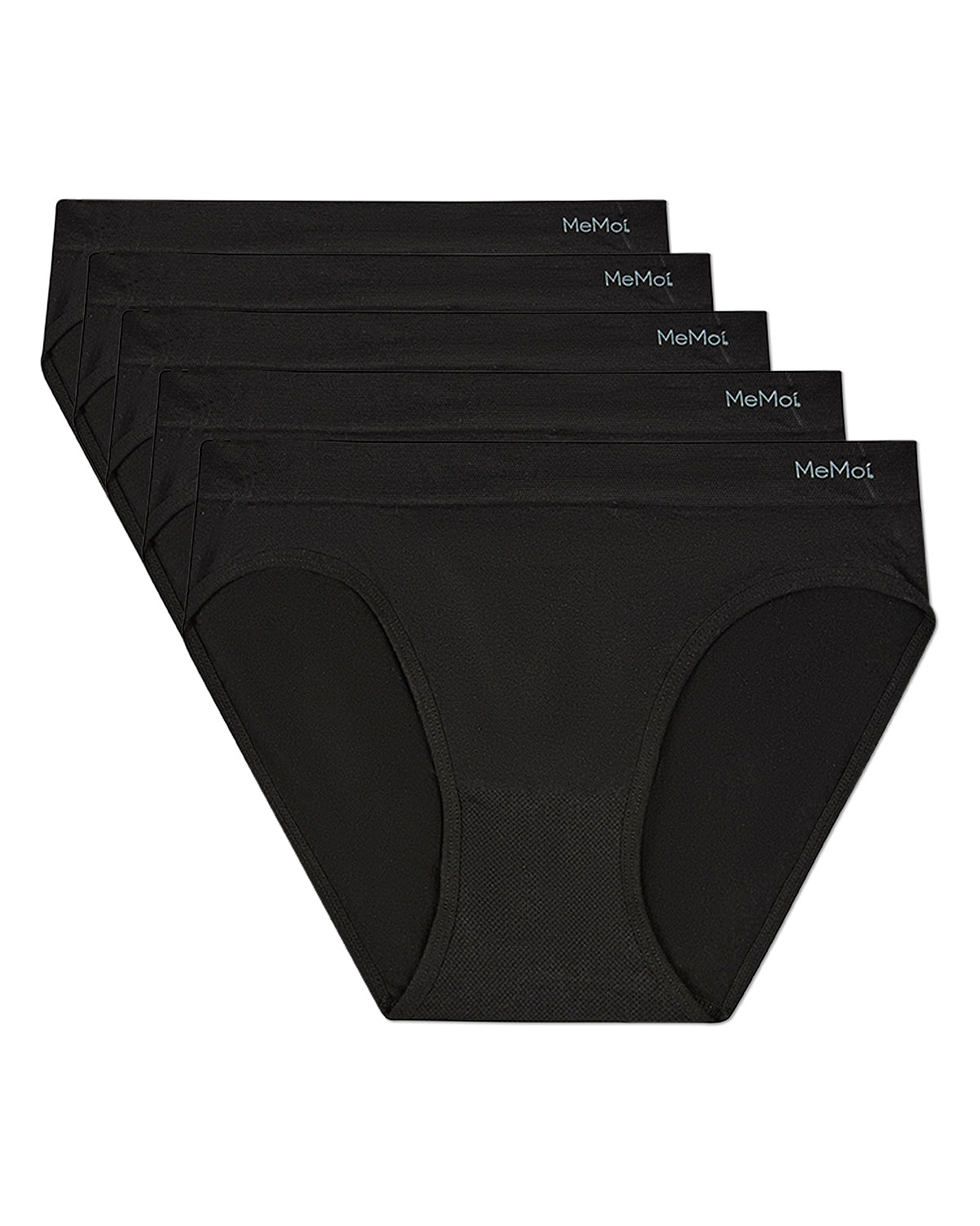 5 Pair Women's Seamless Tag-Free Bikini Panties - Stripes, Solids, Heathers