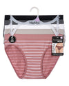 5 Pair Women's Seamless Tag-Free Bikini Panties - Stripes, Solids, Heathers