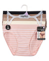 5 Pair Women's Seamless Tag-Free Bikini Panties - Stripes, Solids, Heathers