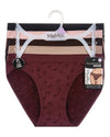 5 Pair Women's Seamless Tag-Free Bikini Panties - Stripes, Solids, Heathers