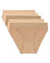 5 Pair Women's Seamless Pin-Rib Tag-Free Bikini Panties