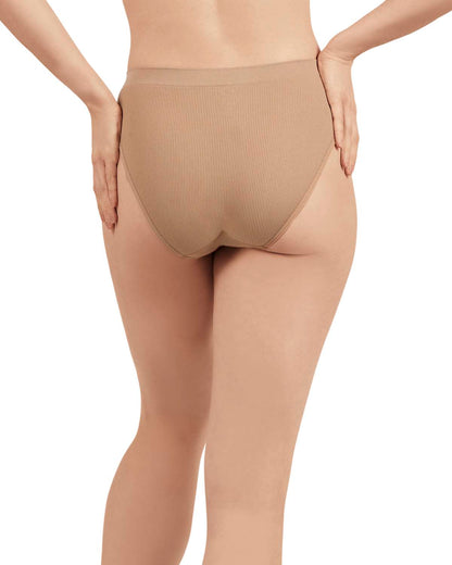 5 Pair Women's Seamless Pin-Rib Tag-Free Bikini Panties