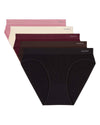5 Pair Women's Seamless Pin-Rib Tag-Free Bikini Panties
