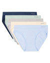 5 Pair Women's Seamless Pin-Rib Tag-Free Bikini Panties