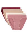 5 Pair Women's Seamless Pointelle Tag-Free No-Show Bikini Panties