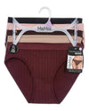 5 Pair Women's Seamless Wide-Rib No-Show Tag-Free Bikini Panties