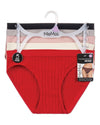 5 Pair Women's Seamless Wide-Rib No-Show Tag-Free Bikini Panties