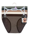 5 Pair Women's Seamless Striped Crinkle Ribbed Tag-Free Bikini Panties