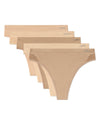 5 Pair Women's Seamless Side-Crochet Tag-Free Thong Panties