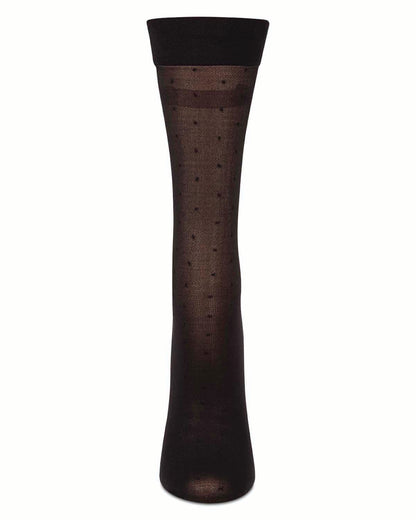 3 Pair Women's Sheer Dot and Opaque Solid Trouser Socks