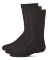 Boys' Ribbed Rayon from Bamboo Blend Crew Socks : Color: Black