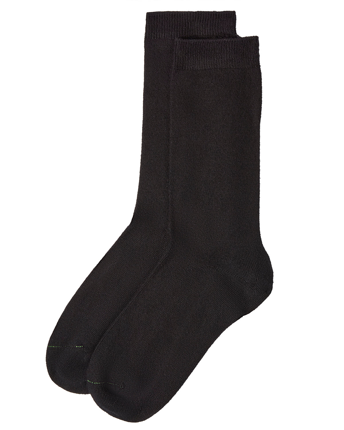 Boys' 3 Pair Pack Flat Rayon from Bamboo Blend Crew Socks : Color: Black
