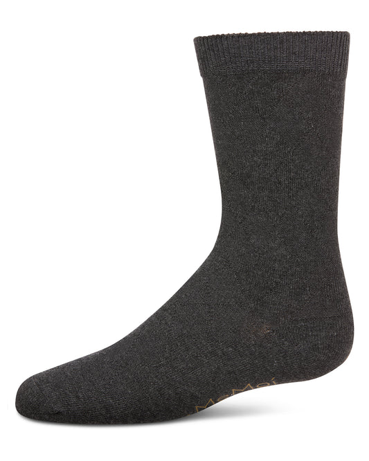Boys' All Over Argyle Cotton Blend Dress Crew Socks : Color: Gray