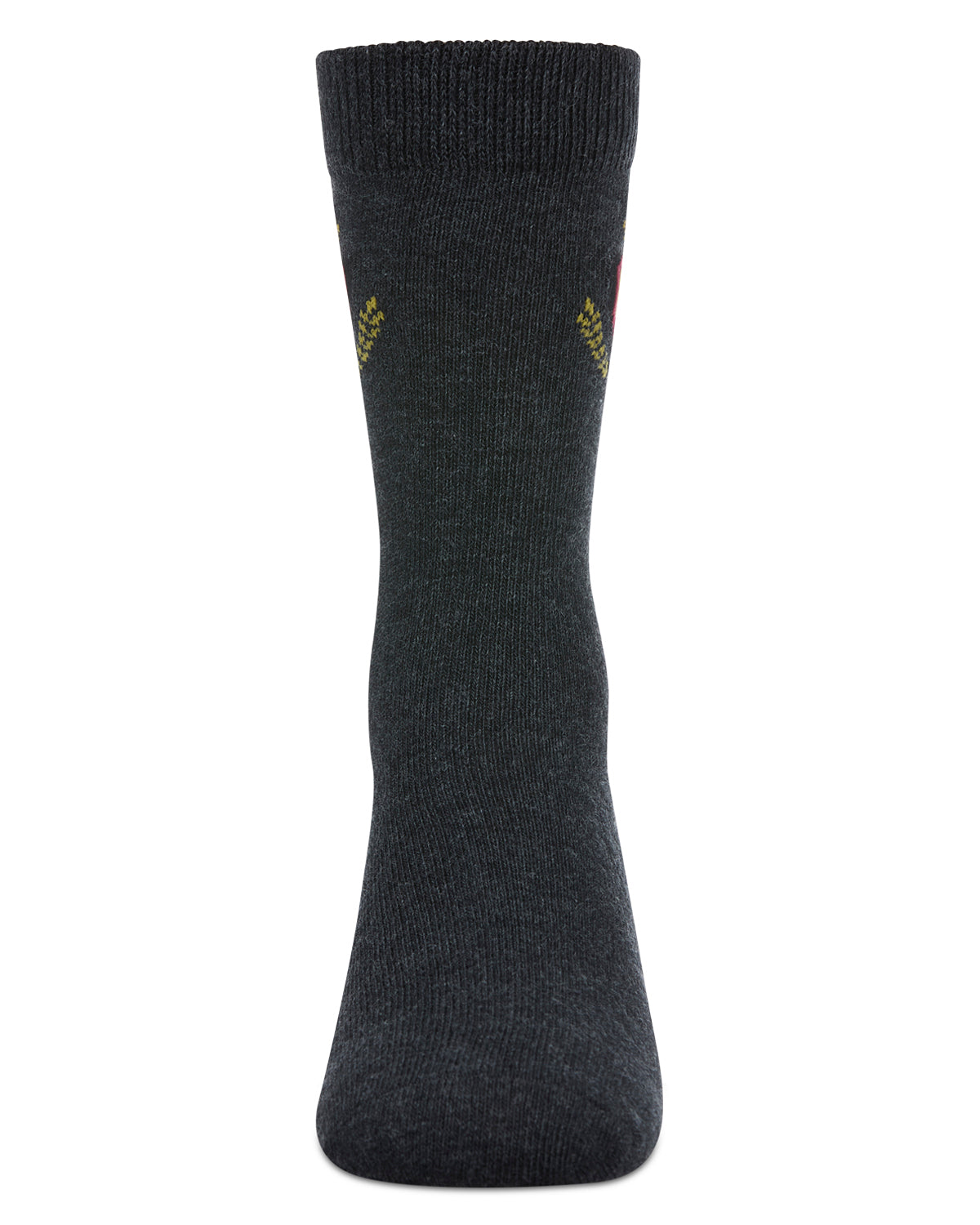 Boys Stitched M Crest Solid Color Dress Crew Socks : Color: Charcoal