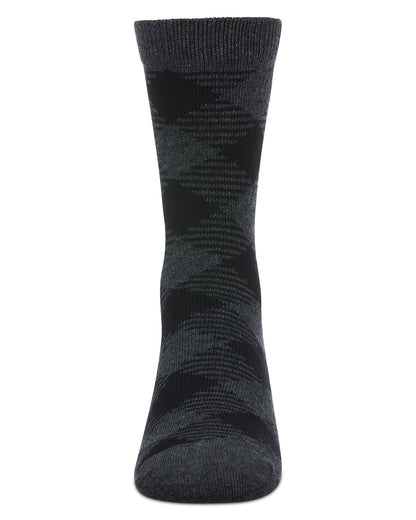 Boys' Argyle Crew Socks : Color: Dark Gray Heather