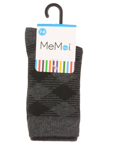 Boys' Argyle Crew Socks : Color: Dark Gray Heather