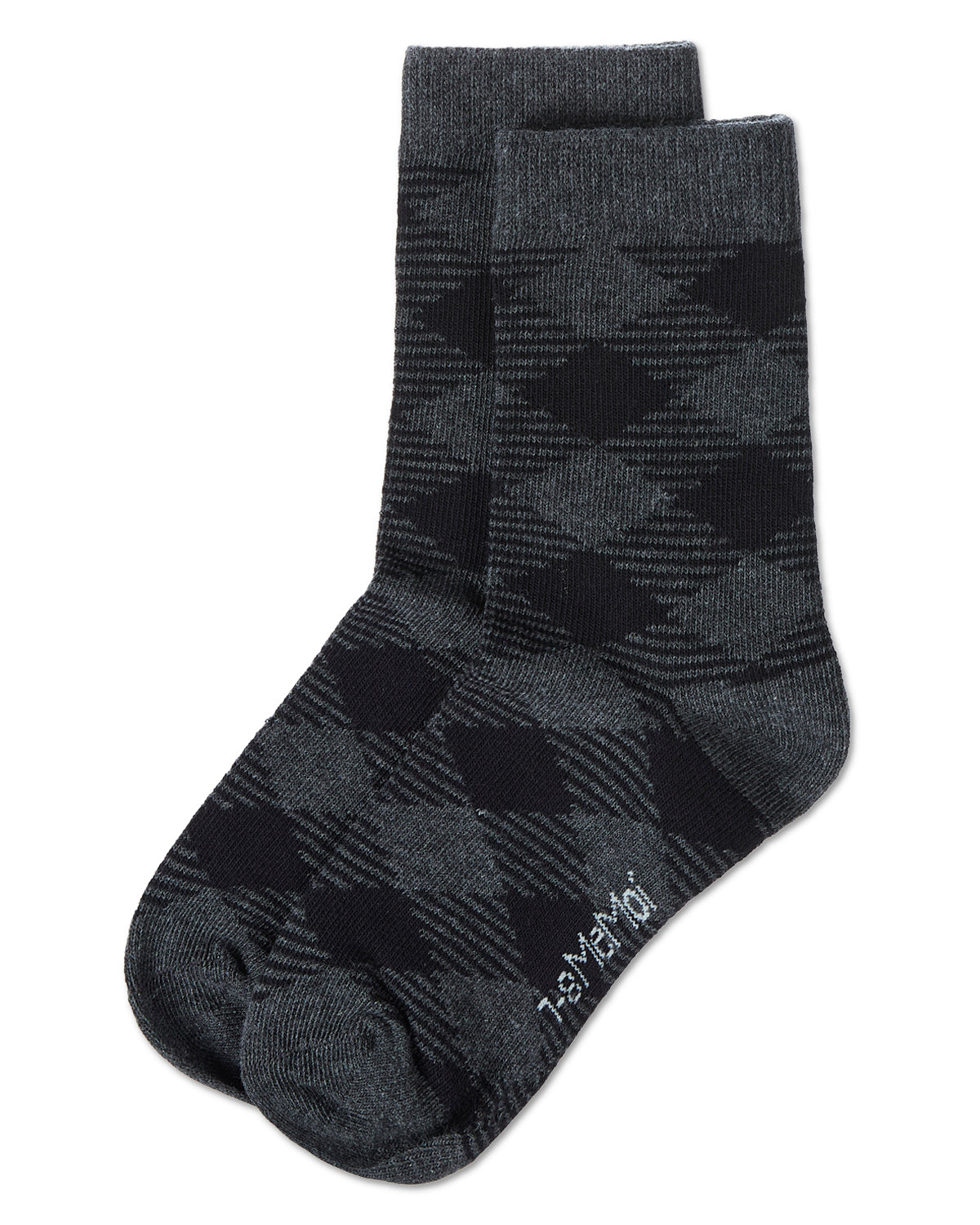 Boys' Argyle Crew Socks : Color: Dark Gray Heather