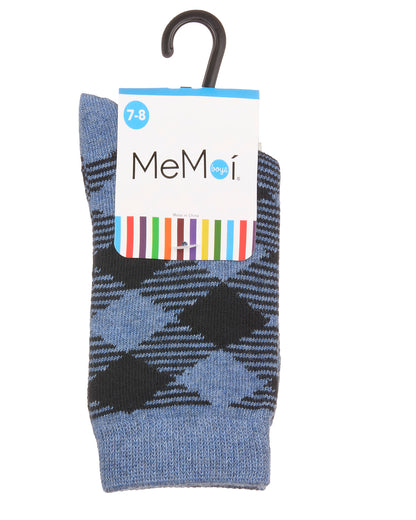 Boys' Argyle Crew Socks : Color: Denim Heather
