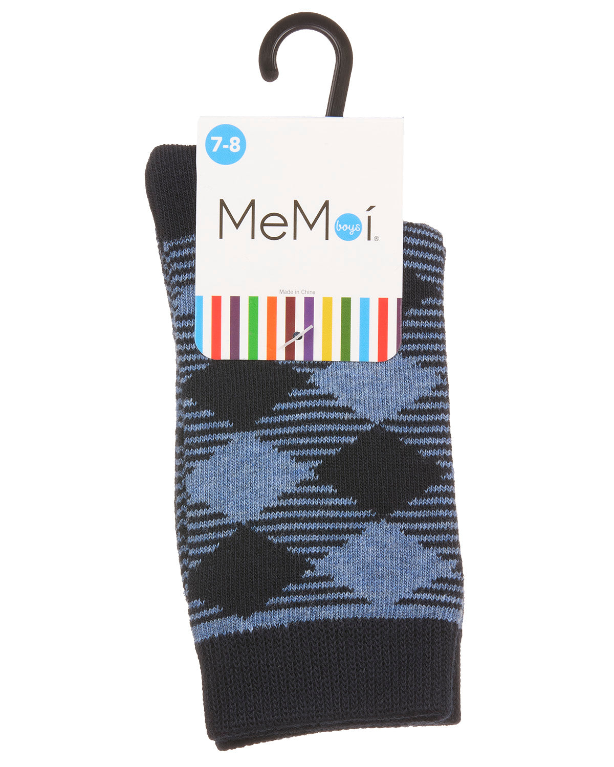Boys' Argyle Crew Socks : Color: Navy