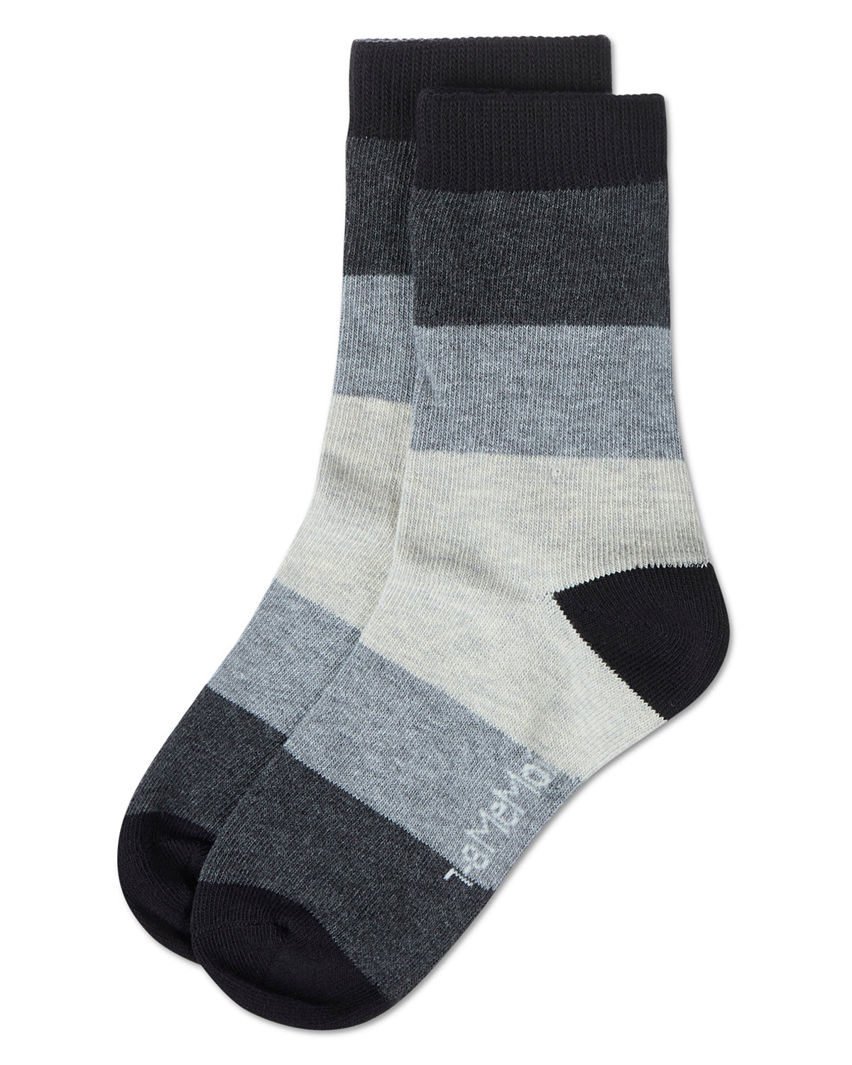 Ombre Color Block Boys Cotton Blend Crew Sock : Color: Black