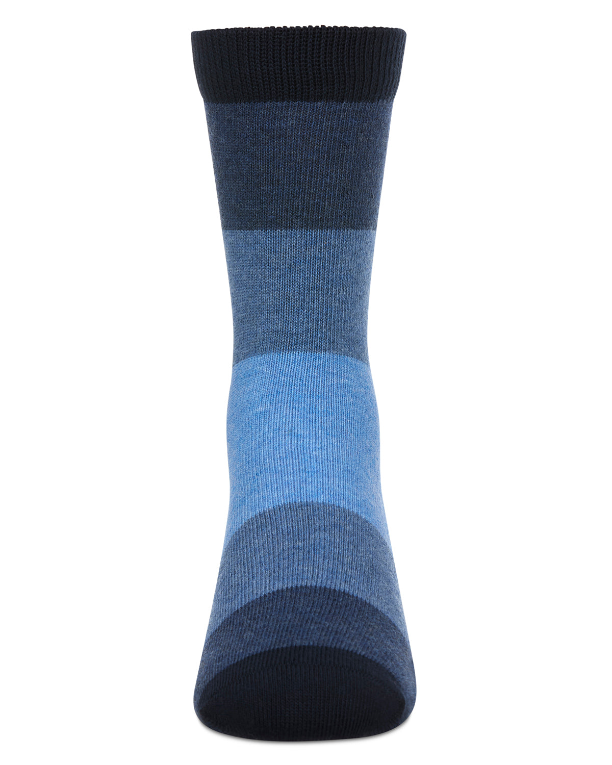 Ombre Color Block Boys Cotton Blend Crew Sock : Color: Navy