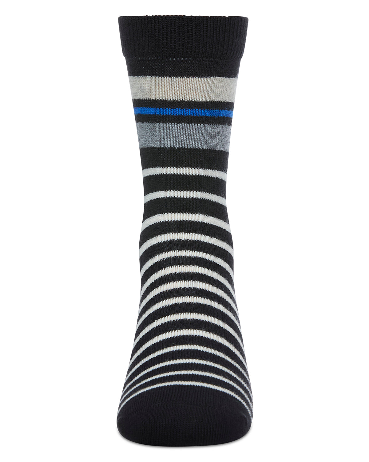 Boys' Striped Crew Socks : Color: Black